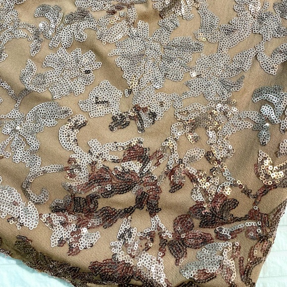 Calvin Klein Champagne Sequin Mini Dress NWT Cocktail (Size 6) - Picture 4 of 7